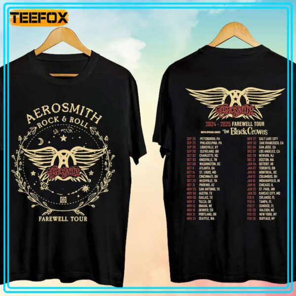 Aerosmith North American Farewell Tour 2024 2025 Music Concert T Shirt