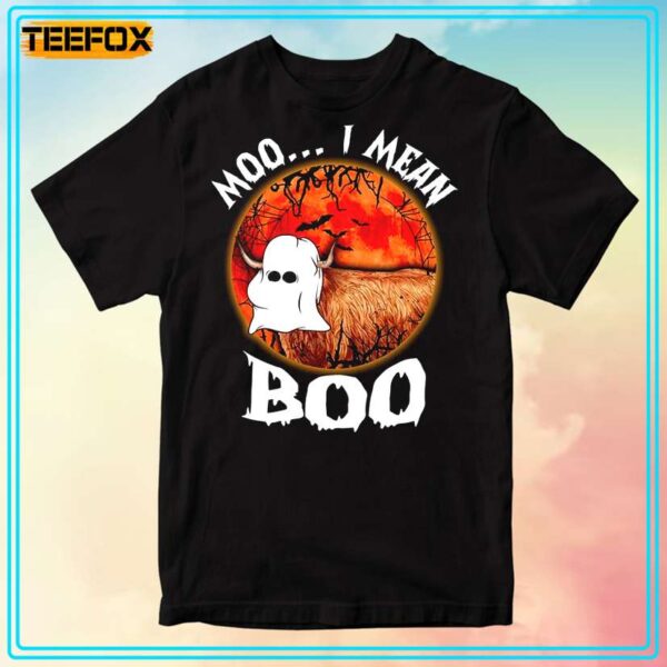 Cow Boo Moo I Mean Boo Halloween T Shirt