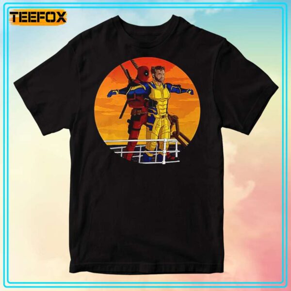 Deadpool and Wolverine Titanic Style T Shirt