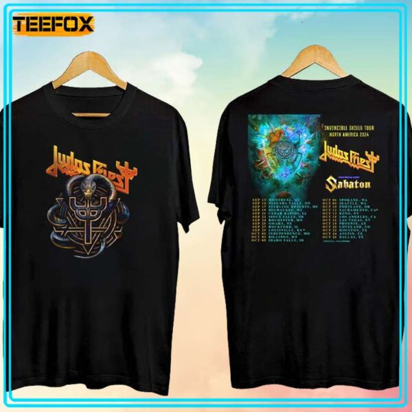 Judas Priest Invincible Shield Tour 2024 Music T-Shirt