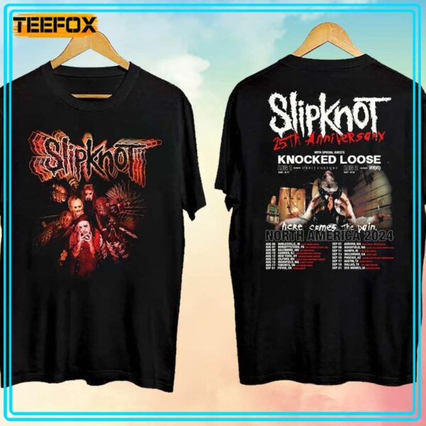 Slipknot Here Comes The Pain Tour 2024 Unisex T Shirt