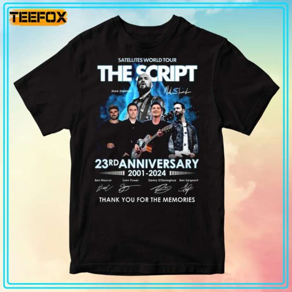 The Script 23rd Anniversary Signatures T Shirt