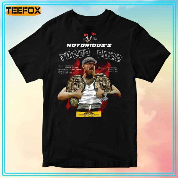 Conor McGregor Notorious Fight Club MMA T Shirt