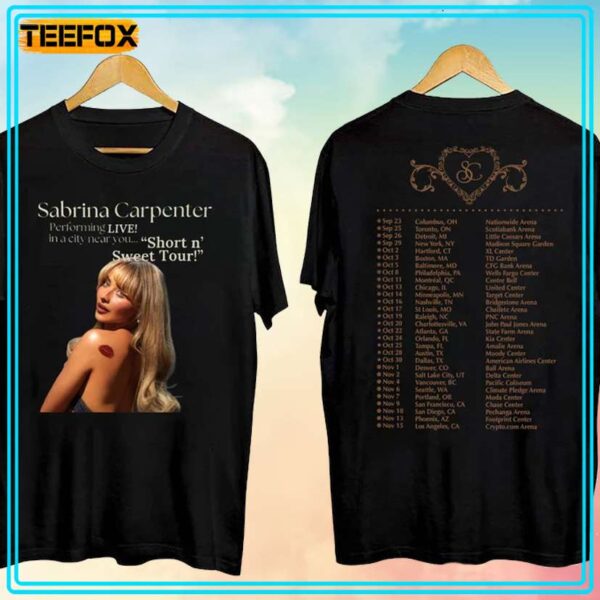 Sabrina Carpenter Short N Sweet Tour 2024 Music Unisex T Shirt