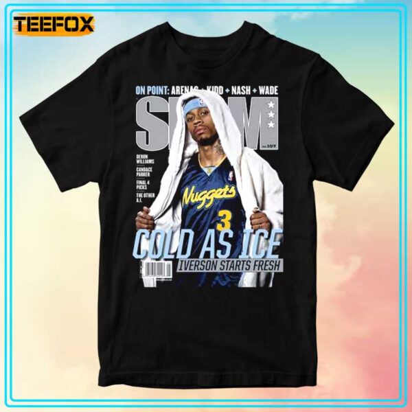 Allen Iverson Denver Nuggets NBA Slam Cover Unisex T Shirt