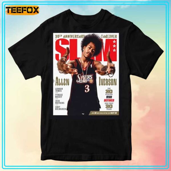 Allen Iverson Philadelphia 76ers NBA Slam Cover Unisex T Shirt 1726303775