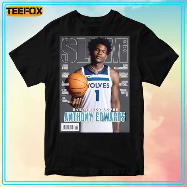 Anthony Edwards Minnesota Timberwolves NBA Slam Cover T Shirt