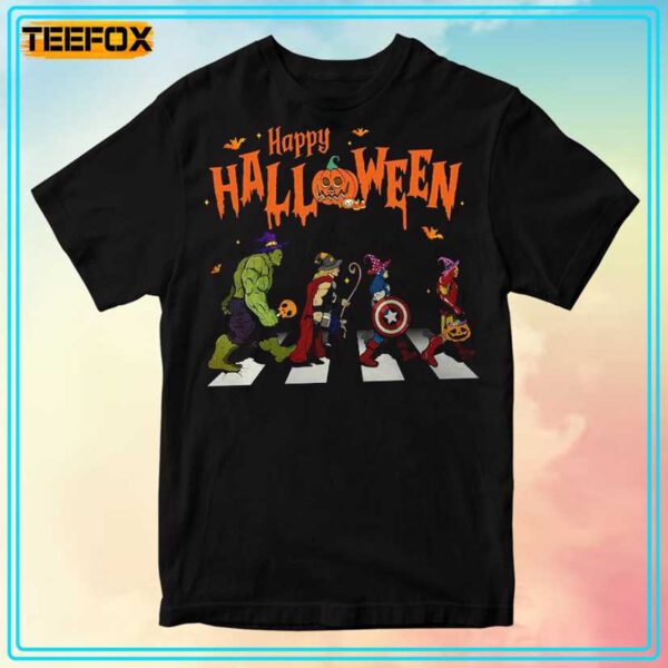 Avengers Superhero Halloween Abbey Road T Shirt