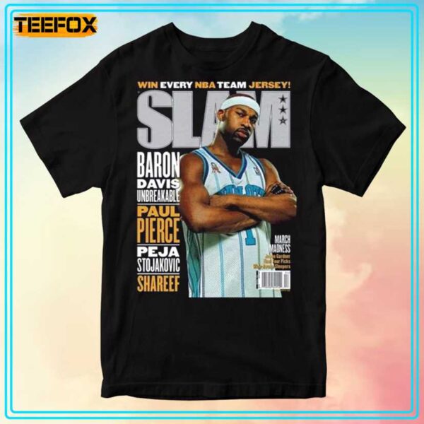 Baron Davis Charlotte Hornets NBA Slam Cover T Shirt