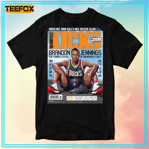 Brandon Jennings Milwaukee Bucks NBA Slam Kicks Cover T Shirt