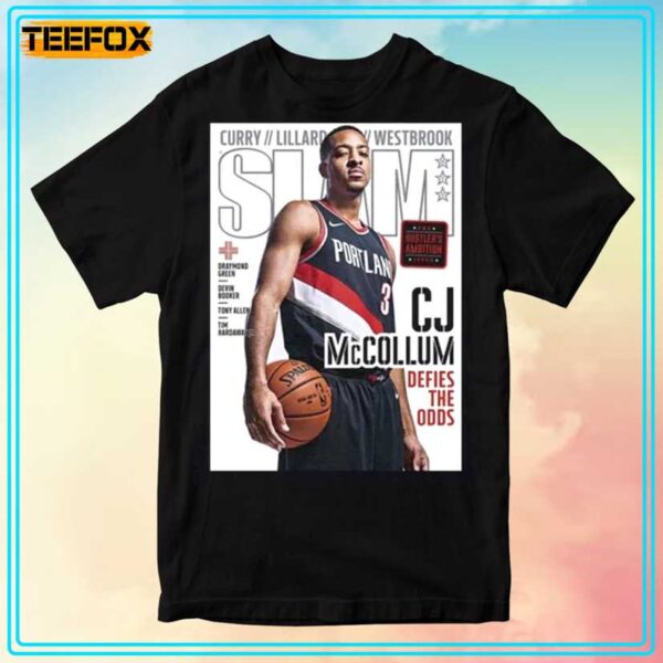 CJ McCollum Portland Trailblazers NBA Slam Cover T Shirt