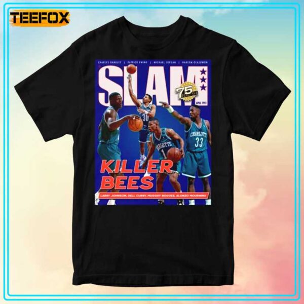 Charlette Hornets Killer Bees Muggsy Bogues NBA Slam Cover Unisex T Shirt