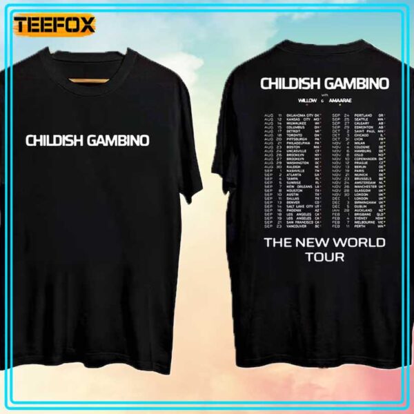 Childish Gambino The New World Tour 2024 T Shirt