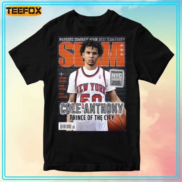 Cole Anthony New York Knicks NBA Slam Cover T Shirt