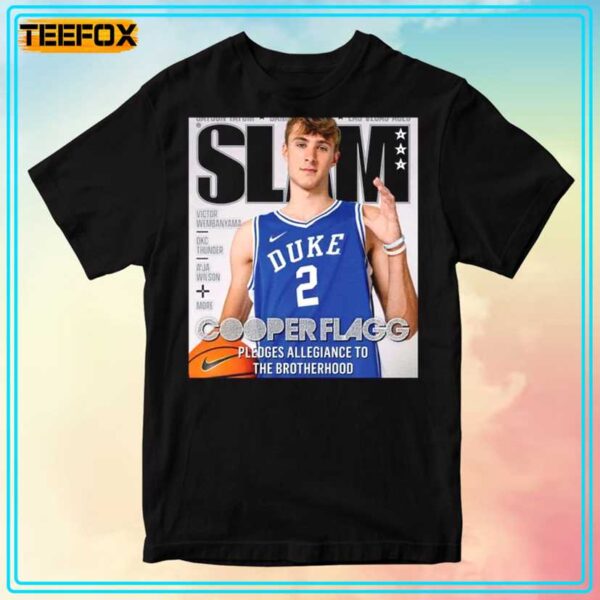 Cooper Flagg Duke Blue Devils NBA Slam Cover T Shirt