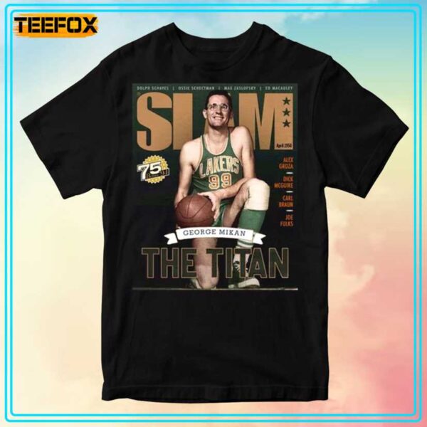 George Mikan Los Angeles NBA Slam Cover T Shirt