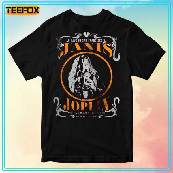 Janis Joplin Live in San Francisco 1969 Unisex T Shirt