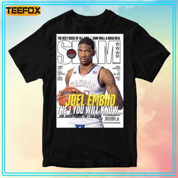 Joel Embiid Philadelphia 76ers NBA Slam Cover T Shirt