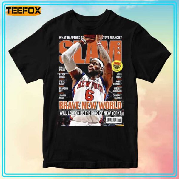 LeBron James New York Knicks NBA Slam Cover Unisex T Shirt