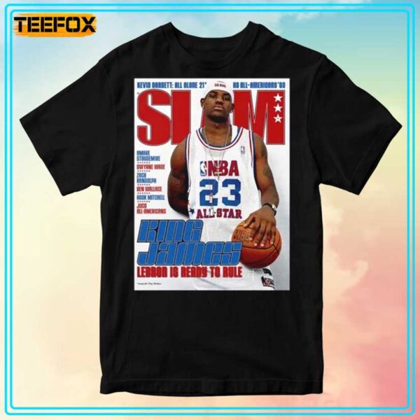 LeBron James Vintage All Star NBA Slam Cover T Shirt