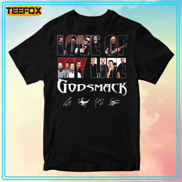 Love Of My Life Godsmack Band Signatures T Shirt