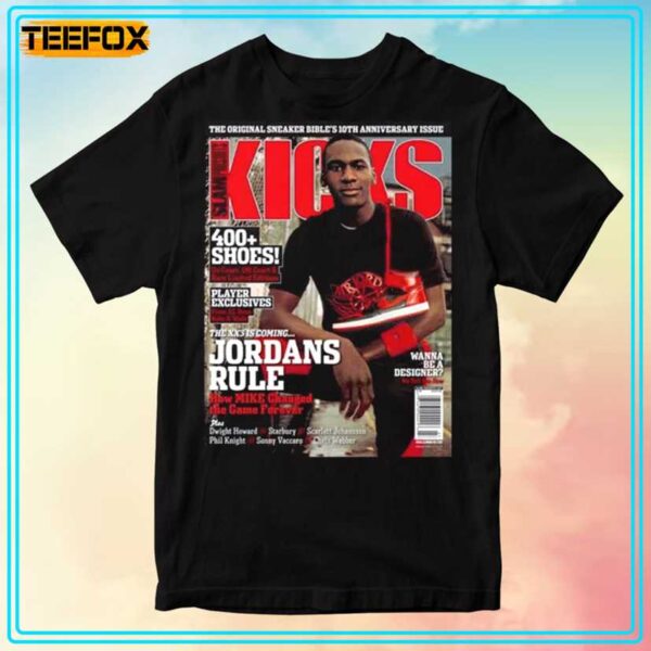 Michael Jordan Chicago Bulls NBA Slam Kicks Cover T Shirt