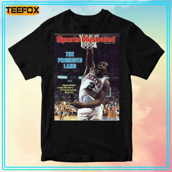 Moses Malone Philadelphia 76ers NBA Sports Illustrated Cover T Shirt 1726303767