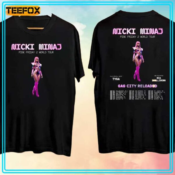 Nicki Minaj Pink Friday 2 Tour Gag City Reloaded T Shirt