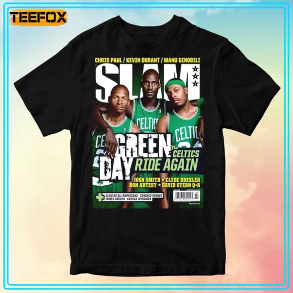 Paul Pierce Ray Allen Kevin Garnett Boston Celtics Slam Cover T Shirt