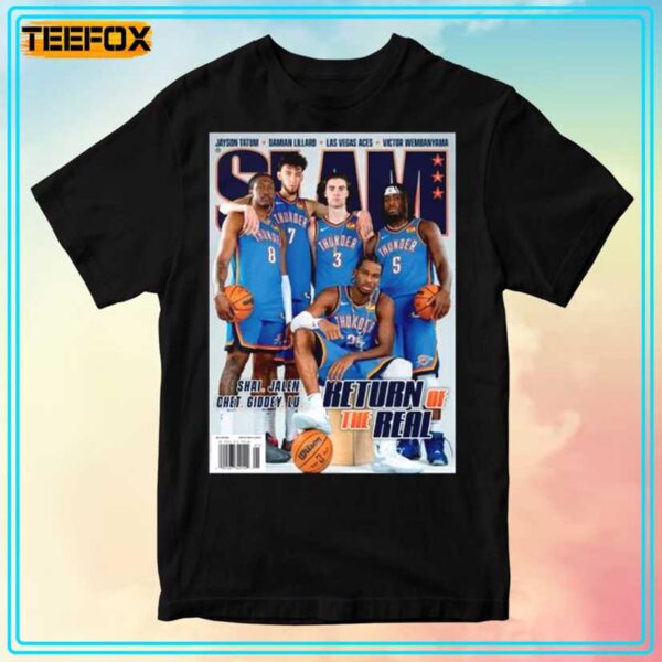 Shai SGA Josh Giddey Chet Holmgren Jalen OKC Thunder NBA Slam Cover T Shirt