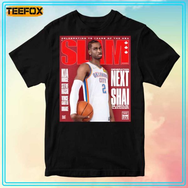 Shai SGA OKC Thunder NBA Slam Cover Unisex T Shirt