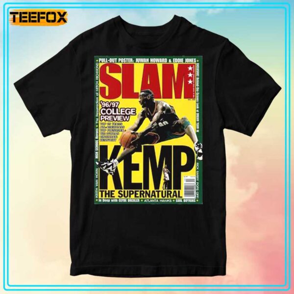 Shawn Kemp Seattle Supersonics NBA Slam Cover Unisex T Shirt