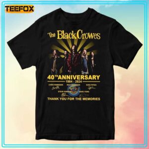 The Black Crowes 40th Anniversary Signatures T Shirt