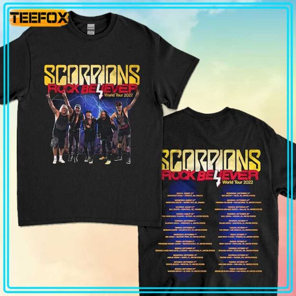 The Scorpions Rock Believer Tour 2022 Unisex T Shirt