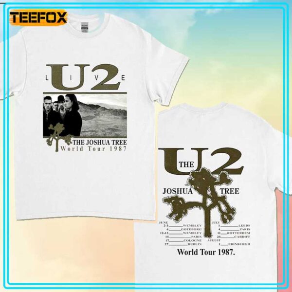 U2 Live The Joshua Tree World Tour 1987 Unisex T Shirt