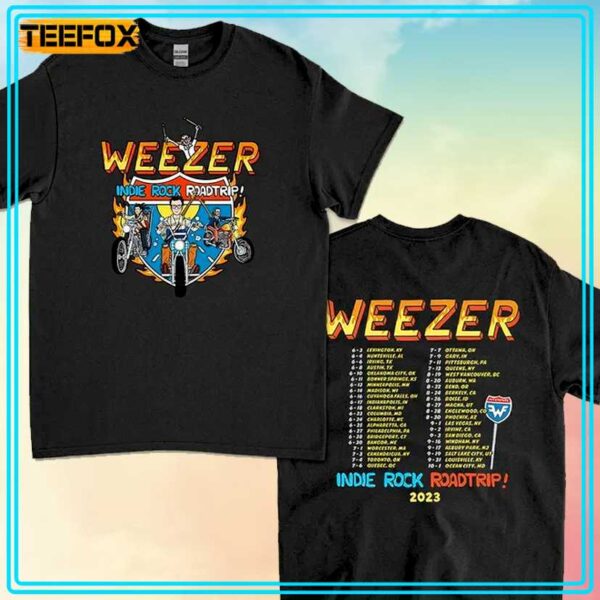 Weezer Indie Rock Roadtrip Tour 2023 Unisex T Shirt