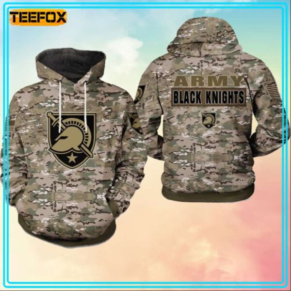 Army Black Knights Camo Veteran 3D Hoodie All Over Print