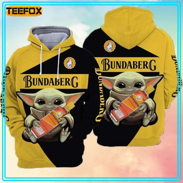 Baby Yoda Rum Bundaberg 3D Hoodie