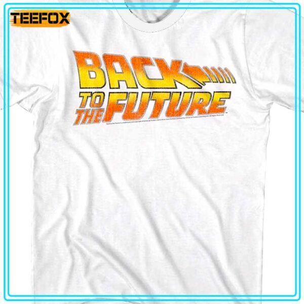 Back to the Future Worn Logo Unisex T Shirt