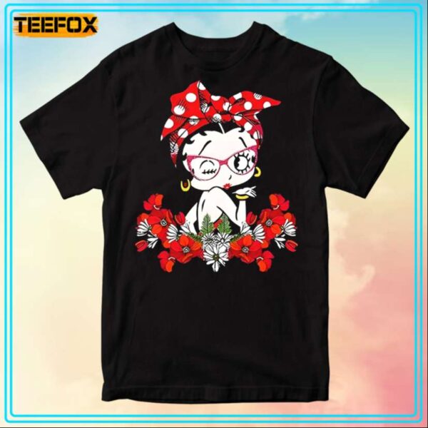 Betty Boop Flower Animation T Shirt