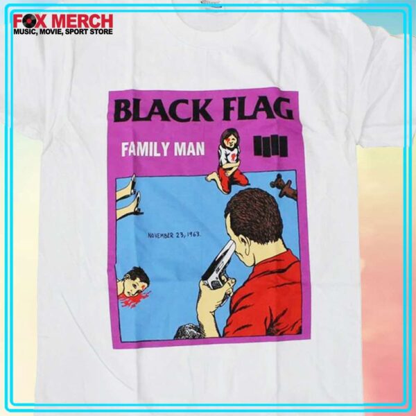 Black Flag Family Man 1963 Retro T Shirt