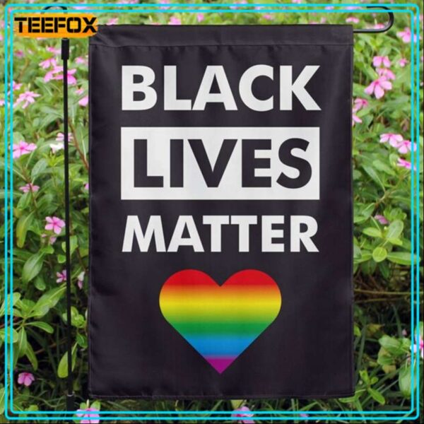 Black Lives Matter Pride Tolerance Rainbow Garden Flag