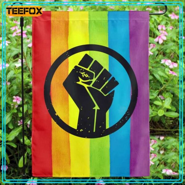 Black Lives Matter Rainbow Pride Tolerance Garden Flag House Flag