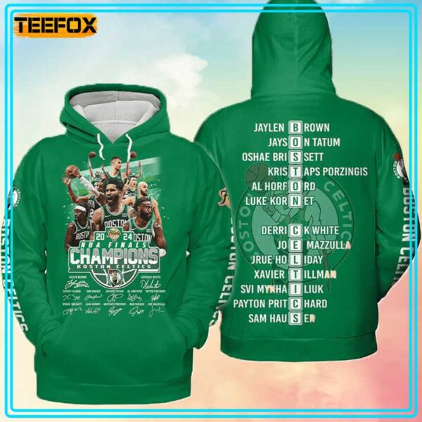 Boston Celtics NBA FINALS CHAMPIONS 2024 3D Hoodie