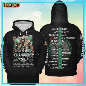 Boston Celtics NBA FINALS CHAMPIONS 2024 Black Unisex 3D Hoodie