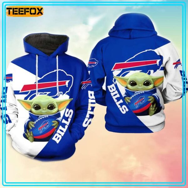 Buffalo Bills NFL Baby Yoda 3D Hoodie