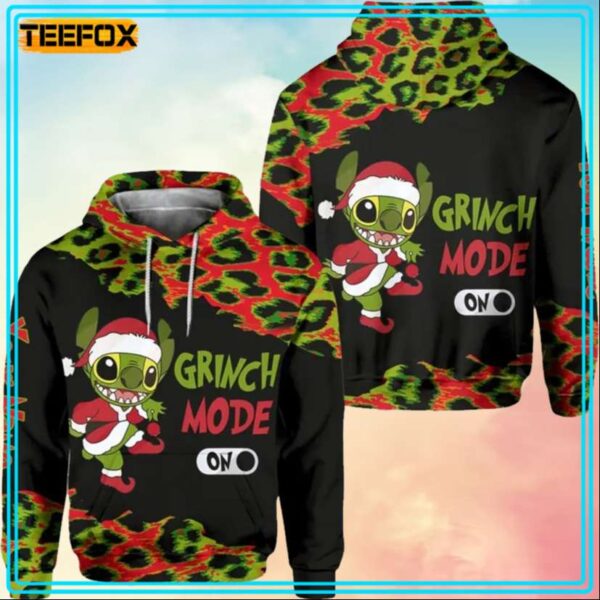 Christmas Stitch Cosplay Grinch Mode 3D Hoodie