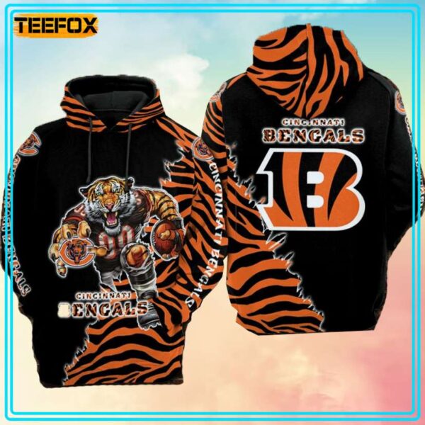 Cincinnati Bengals Nfl Football Tiger 3D Hoodie