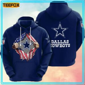 Dallas Cowboys American Flag 3D Hoodie