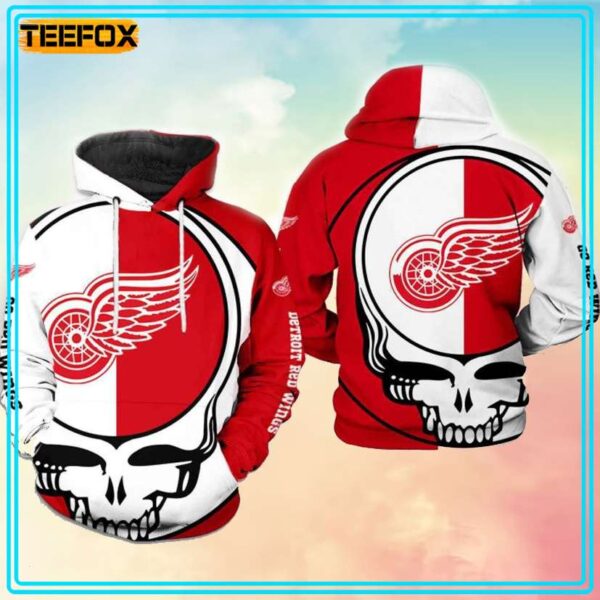 Detroit Red Wings Grateful Dead 3D Hoodie